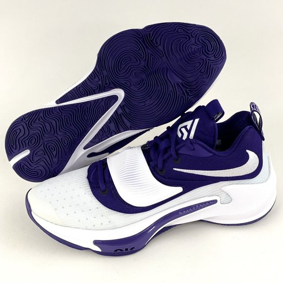 Nike Zoom Freak 3 Purple White Men's Basketball Shoes Sneakers Promo DM7378 501 - Picture 3 of 12